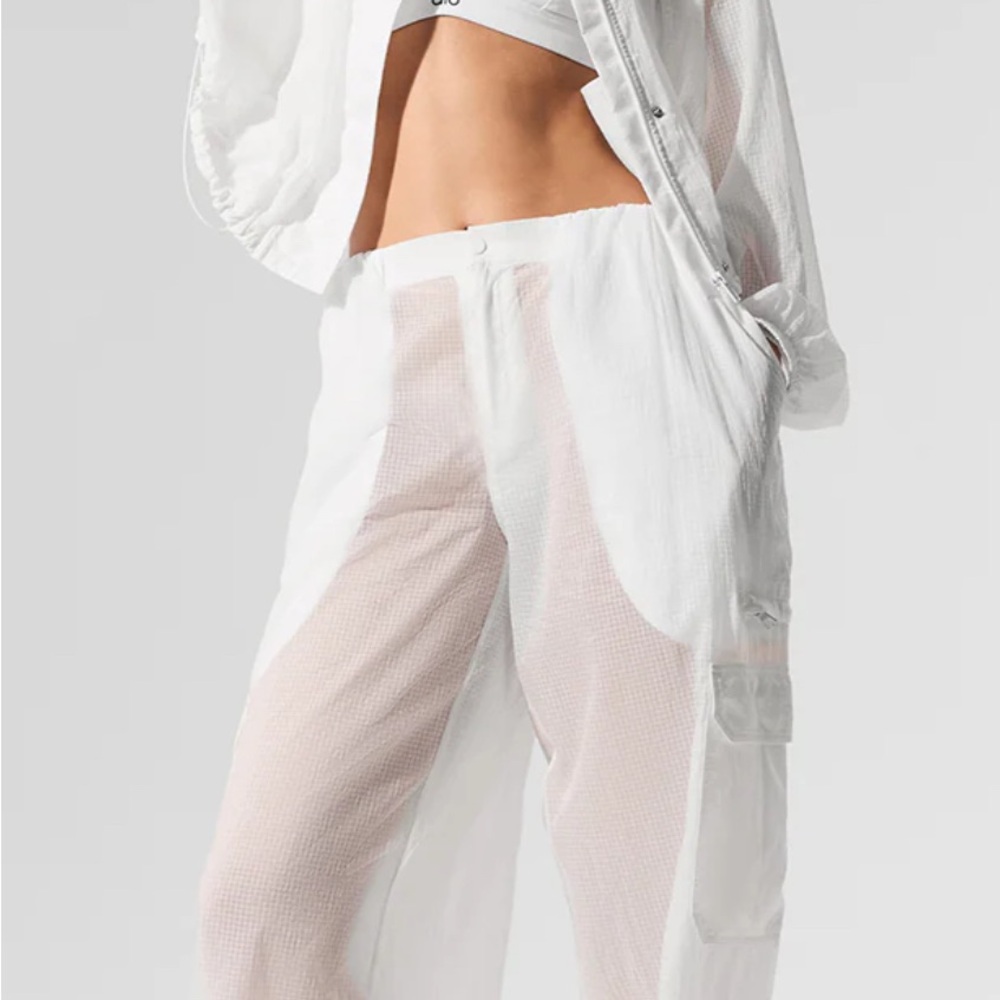 ALO Yoga White Track Pants